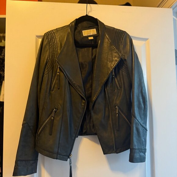 Michael Kors Faux Leather Jacket - Picture 1 of 3